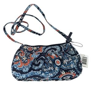 Vera Bradley‎ Little Crossbody Bag Small Marrakesh Blue Paisley Adjustable Strap